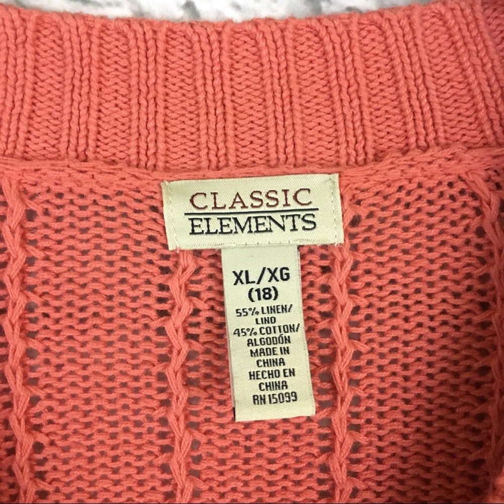 Classic Elements Chunky Knit Button Cardigan Sz Xl - image 3